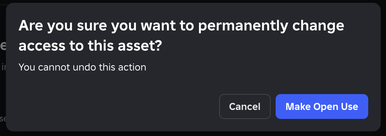 The landing page for asset permissions with the Collaborators tab selected.