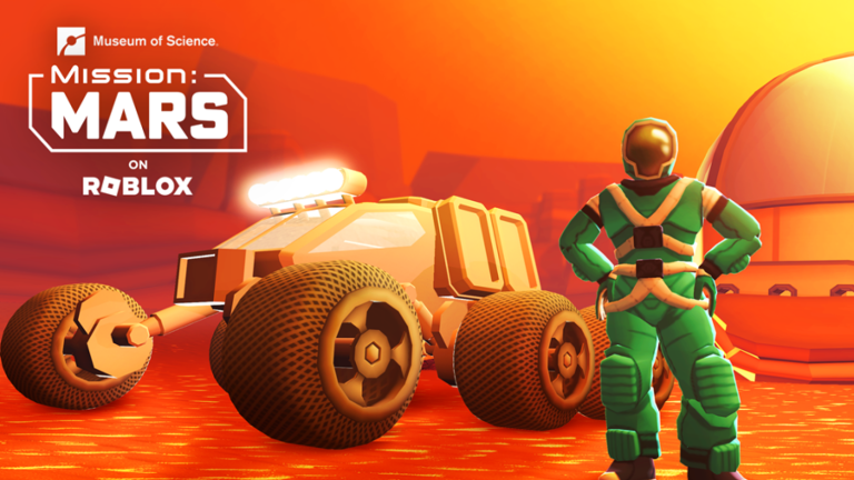 Person with Mars Rover
