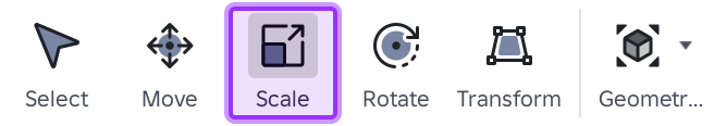 Scale tool highlighted.