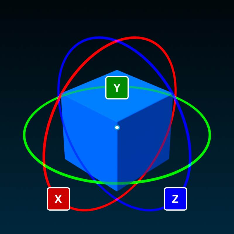 Rotate draggers shown on part in 3D viewport.