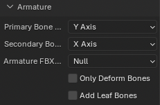 Blender export sidebar showing Transform Scale set to .01