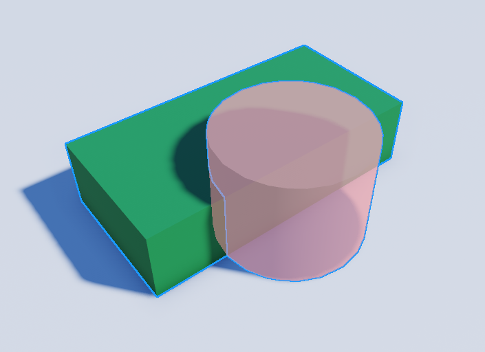A block and a cylinder.