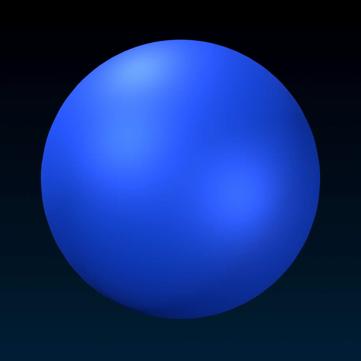 A blue sphere on a plane.