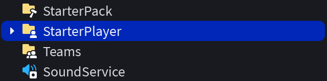 StarterPlayer in Explorer
