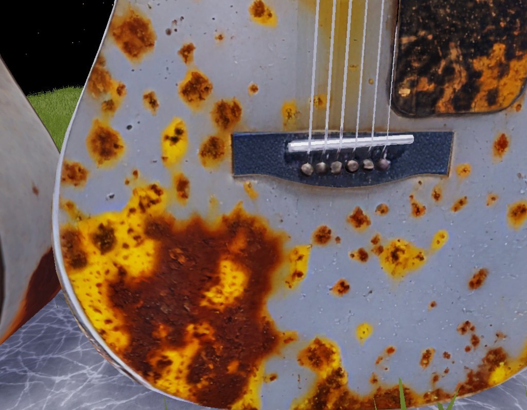 Nahaufnahme einer Qualitäts-Modus rostigen Gitarren-Textur
