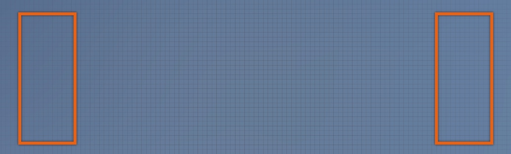 A top-down view of the baseplate with each team's spawn zone highlighted on opposite sides of the map.